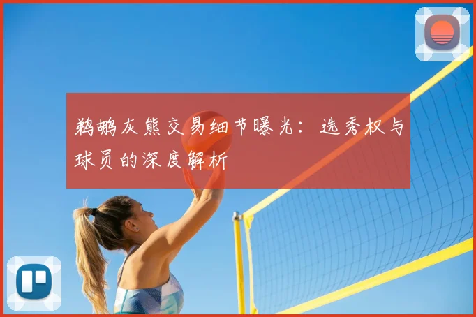 鹈鹕灰熊交易细节曝光：选秀权与球员的深度解析
